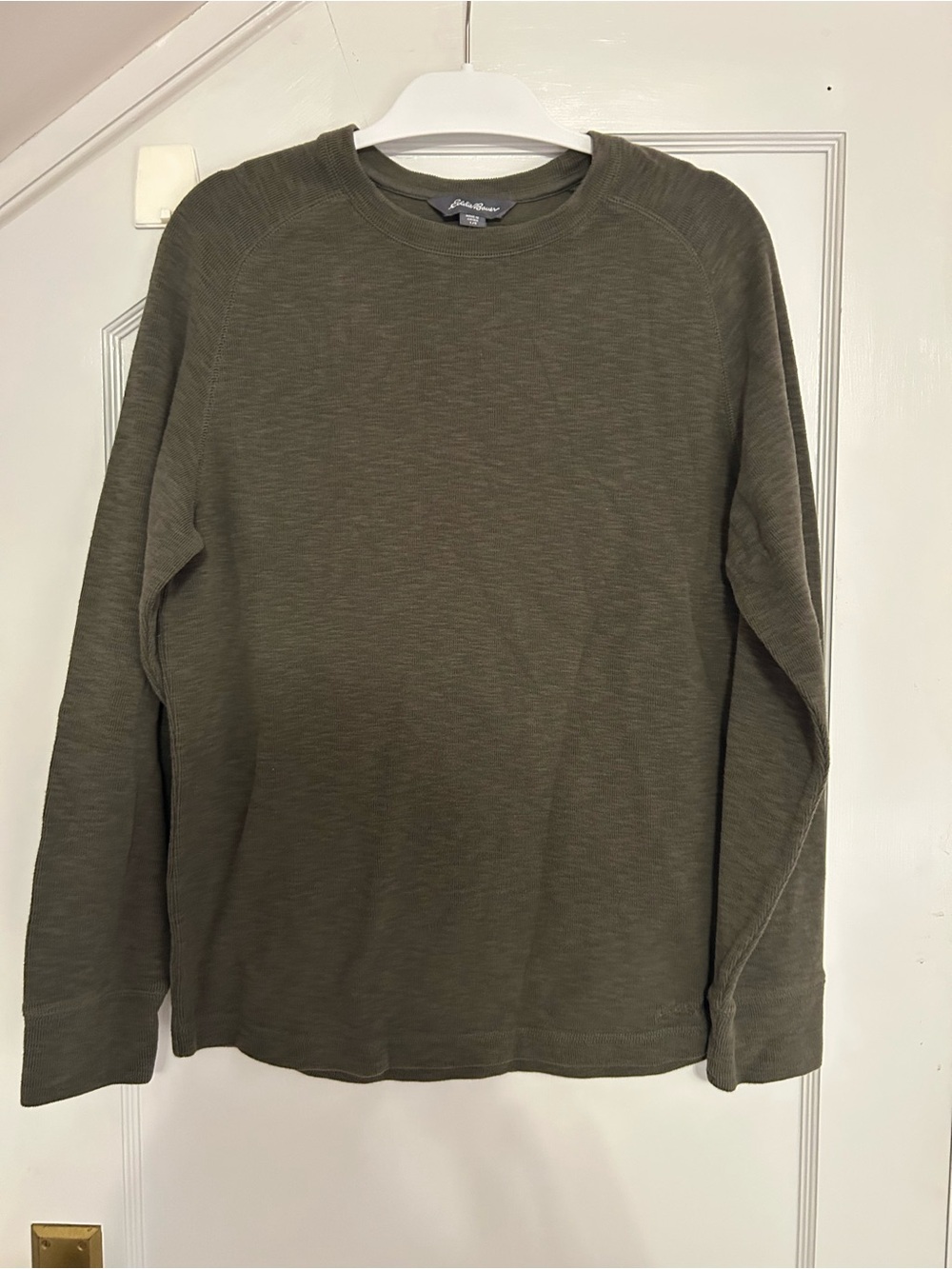 Eddie Bauer Men’s Olive Green Crewneck Sweater